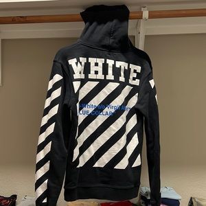 Off-White Blue Collar Hooded Sweatshirt